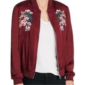 Embroidered Floral Bomber Jacket
